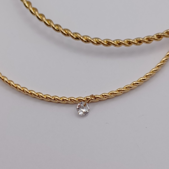 ✨️ Dainty gold-tone bangles - mismatched set of two 🍀3 for $15 - Picture 4 of 5